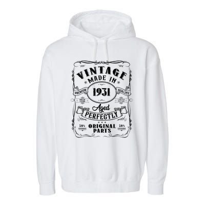 Vintage Made In 1931 One Of A Kind Limited Edition Aged Perfectly Original Parts Garment-Dyed Fleece Hoodie