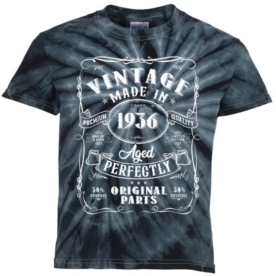 Vintage Made In 1936 One Of A Kind Limited Edition Aged Perfectly Original Parts Kids Tie-Dye T-Shirt