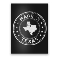 Vintage Made In Texas State Word Design Poster