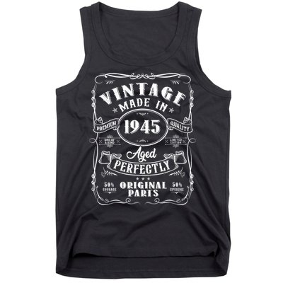 Vintage Made In 1945 One Of A Kind Limited Edition Aged Perfectly Original Parts Tank Top