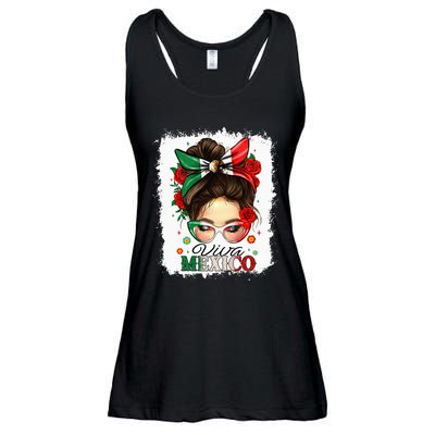 Viva Mexico Independence Day Mexican Flag Ladies Essential Flowy Tank