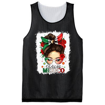 Viva Mexico Independence Day Mexican Flag Mesh Reversible Basketball Jersey Tank