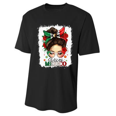 Viva Mexico Independence Day Mexican Flag Performance Sprint T-Shirt