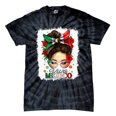 Viva Mexico Independence Day Mexican Flag Tie-Dye T-Shirt