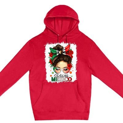 Viva Mexico Independence Day Mexican Flag Premium Pullover Hoodie