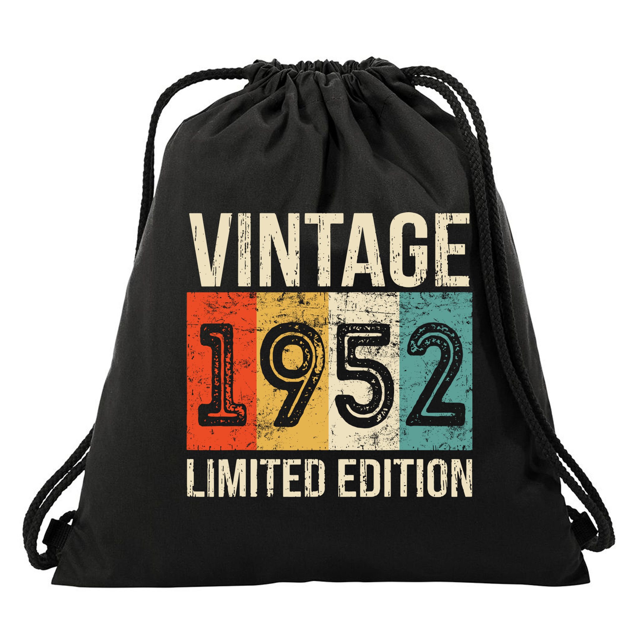 Vintage Made In 1952 Birthday Drawstring Bag