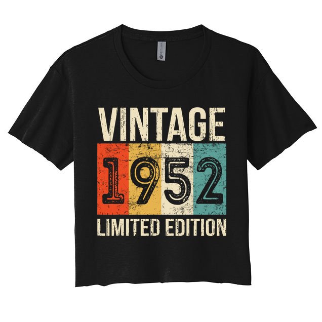 Vintage Made In 1952 Birthday Crop Top
