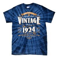 Vintage Made In 1924 100th Birthday Aged Perfectly Original Parts Tie-Dye T-Shirt