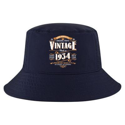 Vintage Made In 1934 90th Birthday Aged Perfectly Original Parts Cool Comfort Performance Bucket Hat