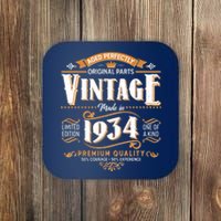 Vintage Made In 1934 90th Birthday Aged Perfectly Original Parts Coaster