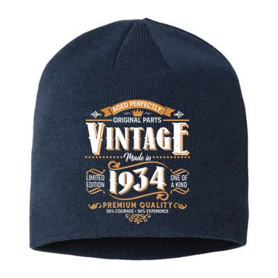 Vintage Made In 1934 90th Birthday Aged Perfectly Original Parts Sustainable Beanie