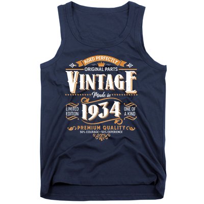 Vintage Made In 1934 90th Birthday Aged Perfectly Original Parts Tank Top