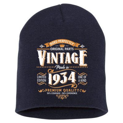 Vintage Made In 1934 90th Birthday Aged Perfectly Original Parts Short Acrylic Beanie