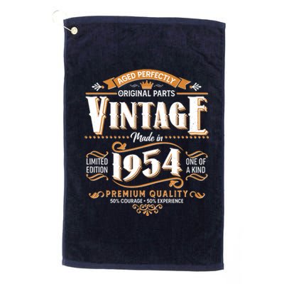 Vintage Made In 1954 70th Birthday Aged Perfectly Original Parts Platinum Collection Golf Towel