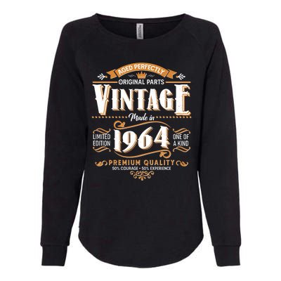 Vintage Made In 1964 60th Birthday Aged Perfectly Original Parts Womens California Wash Sweatshirt