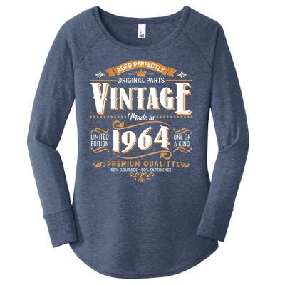 Vintage Made In 1964 60th Birthday Aged Perfectly Original Parts Women's Perfect Tri Tunic Long Sleeve Shirt