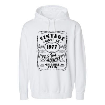 Vintage Made In 1977 One Of A Kind Limited Edition Aged Perfectly Original Parts Garment-Dyed Fleece Hoodie