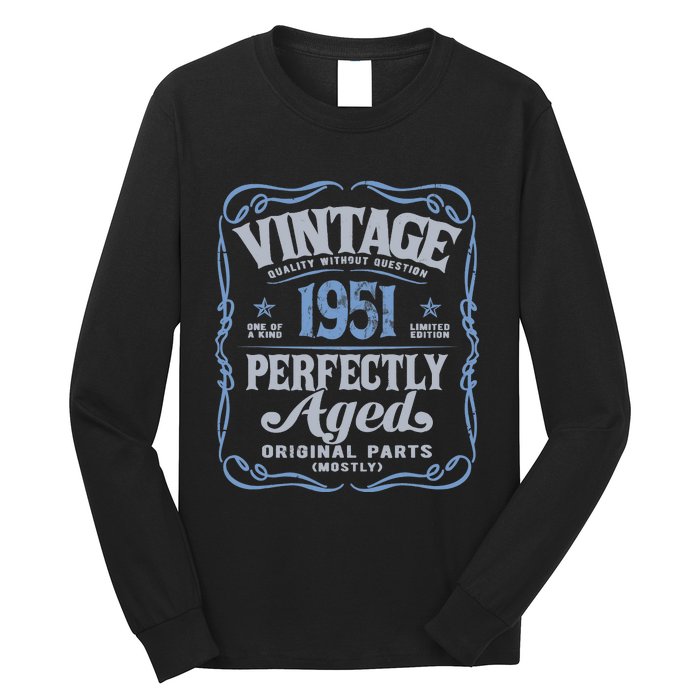 Vintage Made In 1951 Classic Birthday Long Sleeve Shirt