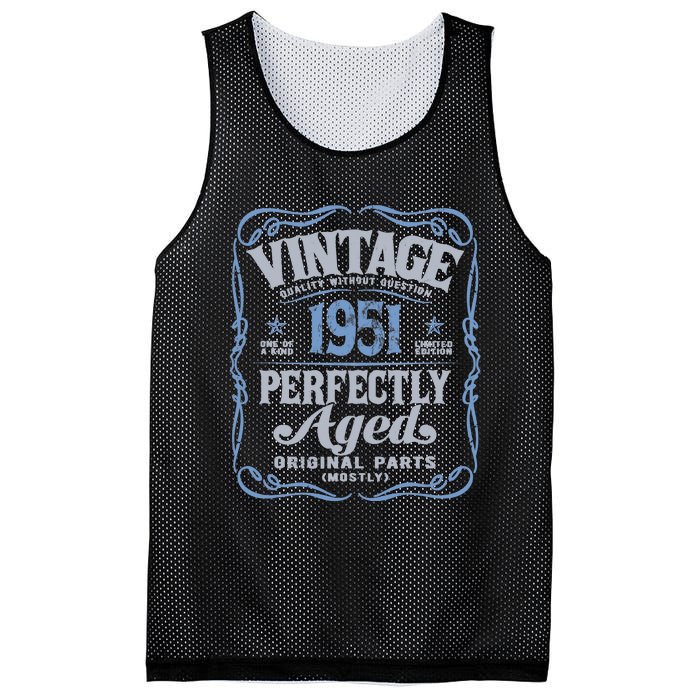 Vintage Made In 1951 Classic Birthday Mesh Reversible Basketball Jersey Tank