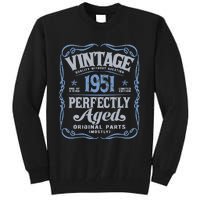 Vintage Made In 1951 Classic Birthday Tall Sweatshirt