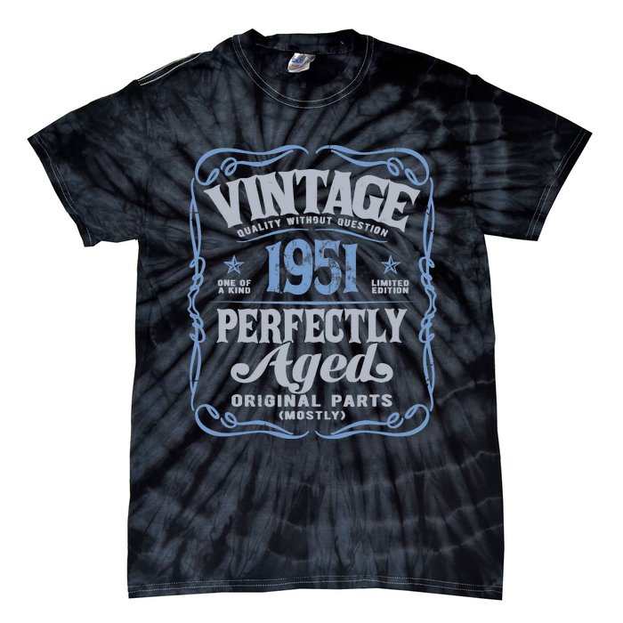 Vintage Made In 1951 Classic Birthday Tie-Dye T-Shirt