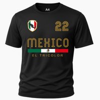 Vintage Mexico Jersey Futbol Soccer Flag Cooling Performance Crew T-Shirt