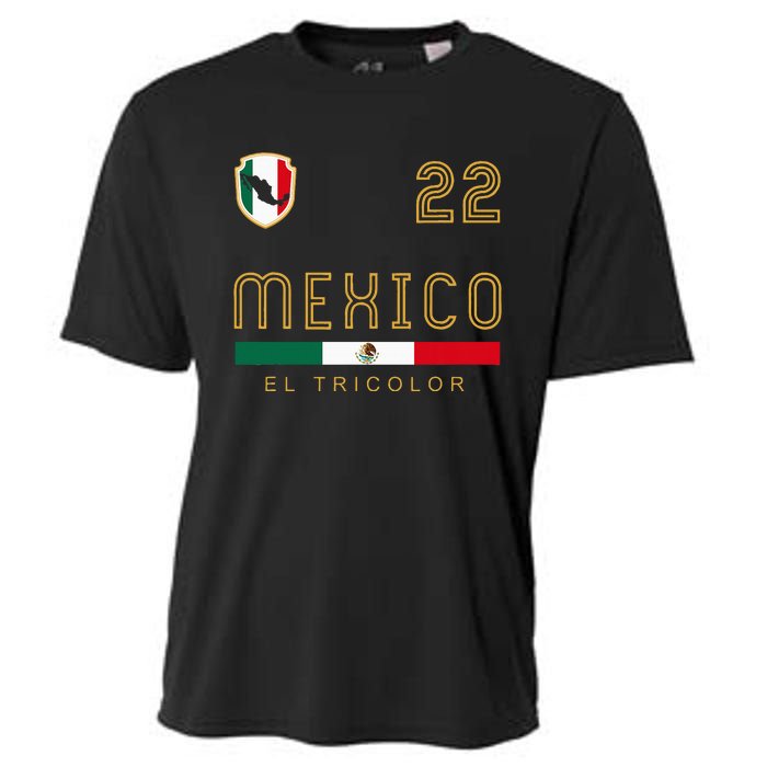 Vintage Mexico Jersey Futbol Soccer Flag Cooling Performance Crew T-Shirt