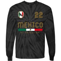 Vintage Mexico Jersey Futbol Soccer Flag Tie-Dye Long Sleeve Shirt