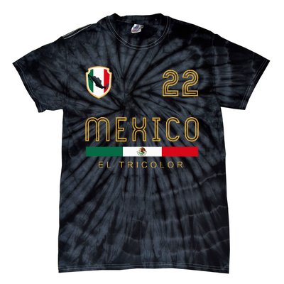 Vintage Mexico Jersey Futbol Soccer Flag Tie-Dye T-Shirt