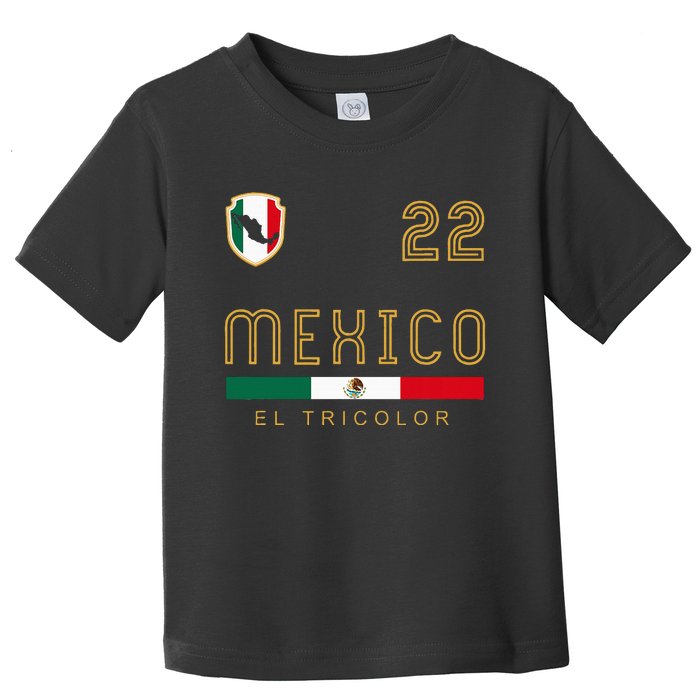 Vintage Mexico Jersey Futbol Soccer Flag Toddler T-Shirt