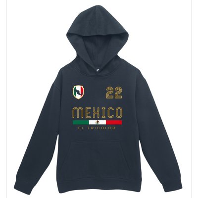 Vintage Mexico Jersey Futbol Soccer Flag Urban Pullover Hoodie