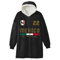 Vintage Mexico Jersey Futbol Soccer Flag Fan Gift Hooded Wearable Blanket