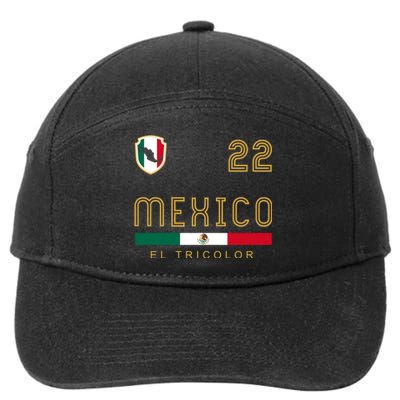 Vintage Mexico Jersey Futbol Soccer Flag Fan Gift 7-Panel Snapback Hat