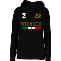 Vintage Mexico Jersey Futbol Soccer Flag Fan Gift Womens Funnel Neck Pullover Hood