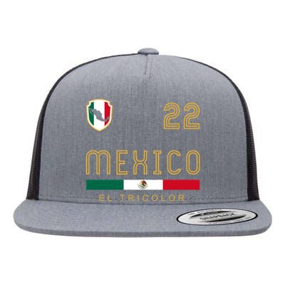 Vintage Mexico Jersey Futbol Soccer Flag Fan Gift Flat Bill Trucker Hat