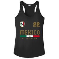 Vintage Mexico Jersey Futbol Soccer Flag Fan Gift Ladies PosiCharge Competitor Racerback Tank