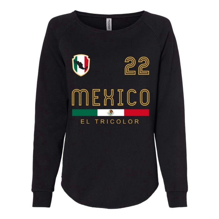 Vintage Mexico Jersey Futbol Soccer Flag Fan Gift Womens California Wash Sweatshirt