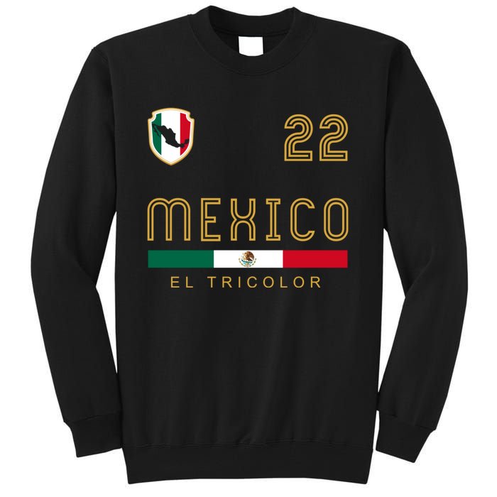 Vintage Mexico Jersey Futbol Soccer Flag Fan Gift Tall Sweatshirt