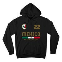 Vintage Mexico Jersey Futbol Soccer Flag Fan Gift Tall Hoodie