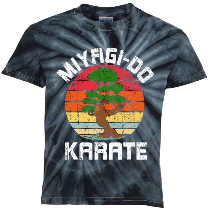 Vintage Miyagido Karate Bonsai Tree Kids Tie-Dye T-Shirt