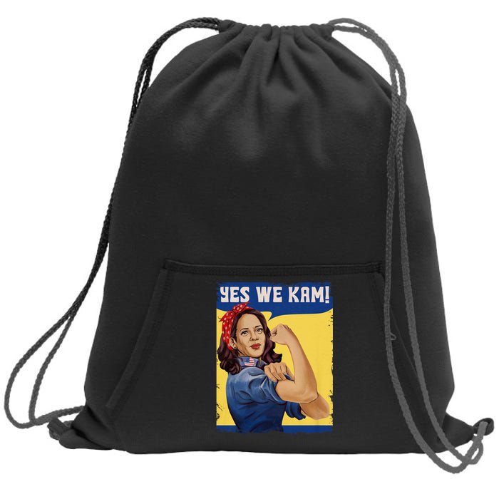 Vote Madam Kamala President Harris Yes We Kam Madam Harris Fun Sweatshirt Cinch Pack Bag