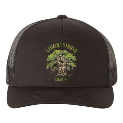 Vintage Maui Lahaina Hawaii Old Banyan Tree Strong For All Yupoong Adult 5-Panel Trucker Hat