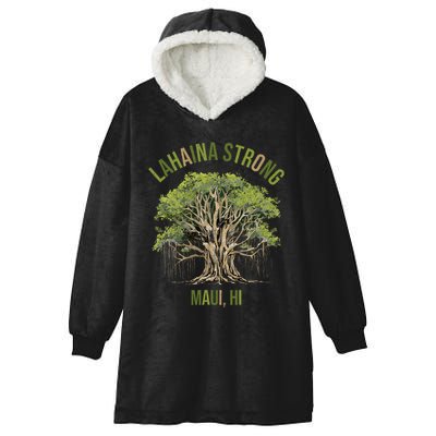 Vintage Maui Lahaina Hawaii Old Banyan Tree Strong For All Hooded Wearable Blanket