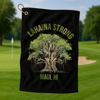 Vintage Maui Lahaina Hawaii Old Banyan Tree Strong For All Golf Towel