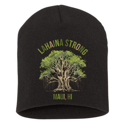 Vintage Maui Lahaina Hawaii Old Banyan Tree Strong For All Short Acrylic Beanie