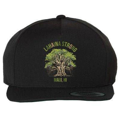 Vintage Maui Lahaina Hawaii Old Banyan Tree Strong For All Wool Snapback Cap