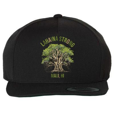 Vintage Maui Lahaina Hawaii Old Banyan Tree Strong For All Wool Snapback Cap