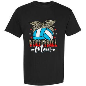 Volleyball Mom Life Game Day Leopard Cute Mother's Day Garment-Dyed Heavyweight T-Shirt