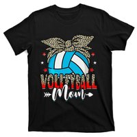 Volleyball Mom Life Game Day Leopard Cute Mother's Day T-Shirt