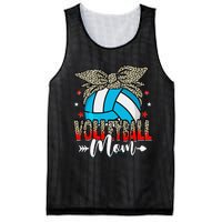 Volleyball Mom Life Game Day Leopard Cute Mother's Day Mesh Reversible Basketball Jersey Tank